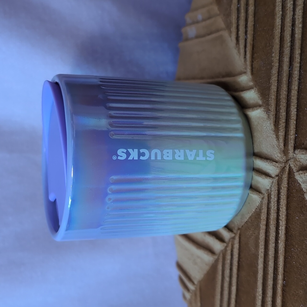 Mermaid iridescent Starbucks travel mug